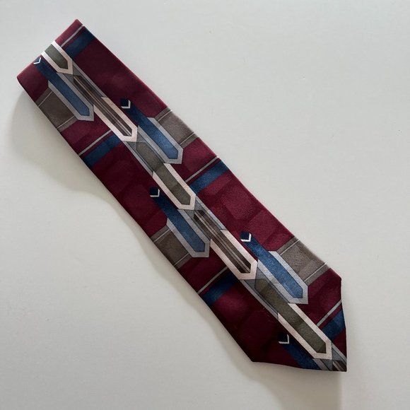 CONTEdiMILANO 100% Italian Silk Tie Multi Colors EUC - Picture 3 of 3